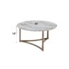 Aziz - Sintered Stone Top End Table - White / Champagne - Image 5