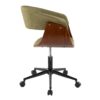Vintage Mod - Mid-Century Modern Office Chair - Black / Walnut / Green - Image 2