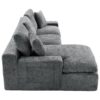 Cloud Sectional Sofa Upholstered Sofa Couch With Double-Layer Cushion And Side Pockets, Free Combined Sectional Sofa Full Compressed Sofa For Living Room - Gray - Image 24