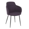 Boyne - Contemporary Chair (Set of 2) - Black / Purple - Image 2