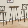 Home Bar Table With Bar Height, Small Round For Kitchen - Espresso - Image 5