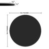 32" Round Tempered Glass Table Top Glass 2 / 5" Thick Beveled Polished Edge - Black - Image 5