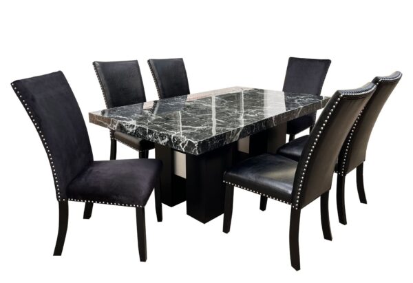 Jhoanna - 5 Pieces Dining Table Set - Black