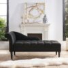 Harrison - Tufted Roll Arm Chaise Lounge - Jet Black - Image 10