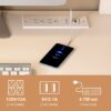 Modern Computer Desk With Built In Socket 3 Slide Drawers 4 Storage Levels - White - Image 11