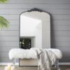 Full Length Mirror, Arched Mirror Hanging Or Leaning Against Wall, Large Mirror For Living Room - Black - Image 3
