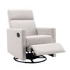 Modern Upholstered Rocker Nursery Chair Plush Seating Glider Swivel Recliner Chair - Tan - Image 12