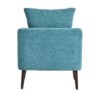 Accent Chair, Boucle Chair, Barrel Chair, Fabric Armchair Club Chair, Upholstered Arm Chair With Solid Wood Legs, Waist Pillow, Padded Single Chair For Living Room / Bedroom / Study / Waiting Room - Teal - Image 16