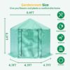 Walk-in Greenhouse Hexagonal Upgrade Reinforced Frame Heavy Duty Plastic Greenhouse Reinforced Thickened Waterproof Insulation (9.2*8.1 ft) - Green - Image 4
