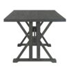 Topmax - 6 Piece Farmhouse Classical Dining Table Set With Trestle Legs, Kitchen Table Set For 6 With 4 Upholstered Dining Chairs And Bench - Gray - Image 11