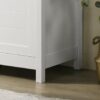 Claire - Storage Cabinet With Oak Accent Finish And Framed Slatted Panel Design - White - Image 2