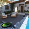 Stone Style Patio Deck Tiles Diy - Module Interlocking Decking Tiles Polypropylene 12" - Dark Gray - Image 2