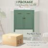 Bathroom Vanity With Ceramic Sink, Modern Single Bathroom Cabinet With 2 Doors And A Shelf, Soft Close Doors - Green - Image 10