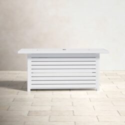 Propane / Natural Gas Outdoor Fire Pit Table With Lid - White