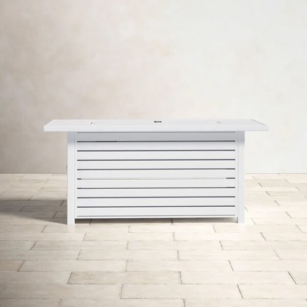 Propane / Natural Gas Outdoor Fire Pit Table With Lid - White