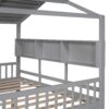 Full Size House Bed With 2 Drawers, Kids Bed With Storage Shelf - Gray - Image 10