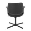 Vintage Flair - Mid-Century Modern Swivel Chair With X - Pedestal - Black - Image 4