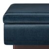 Owen - Coffee Table Storage Ottoman - Distressed Dark Blue - Image 5
