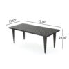 Reflect - Outdoor Dining Table With Rattan Cover - Dark Gray - Image 3