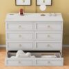 Full Size Murphy Bed With Large Drawers, Space Saving Design - White - Image 14