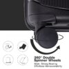 Expandable Hardshell Suitcase Double Spinner Wheels Pp Luggage Sets Lightweight Durable Suitcase With Tsa Lock, 3 Piece Set (20/24/28) - Black - Image 5