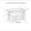 Acadian - Small Entryway Storage Bench - Brunette Brown - Image 11