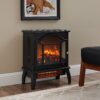 18" 3D Flame Electric Infrared Quartz Fireplace Stove With Remote Control - Antique Black - Image 7