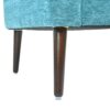 Accent Chair, Boucle Chair, Barrel Chair, Fabric Armchair Club Chair, Upholstered Arm Chair With Solid Wood Legs, Waist Pillow, Padded Single Chair For Living Room / Bedroom / Study / Waiting Room - Teal - Image 15