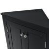 Triangle Bathroom Storage Cabinet With Adjustable Shelves, Freestanding Floor Cabinet For Home Kitchen - Black - Image 14
