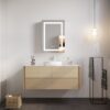 26" X 20" Bathroom Medicine Cabinet With LED Mirror, Anti-Fog, Waterproof, 3000K~6000K Single Door Lighted Bathroom Cabinet With Touch Swich, Dimmable, Recessed Or Surface Mount (Right Door) - Silver - Image 10