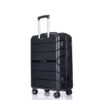 Hardshell Suitcase Spinner Wheels Pp Luggage Sets Lightweight Durable Suitcase With Tsa Lock, 3 Piece Set (20/24/28) - Black - Image 9