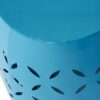Lilac - Lace Cut Side Table Iron Compact Design - Blue - Image 13