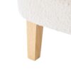 Vintage Style Club Chair, Granular Plush Fabric, Rubber Wood Legs - Almond - Image 13