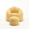 Bedding Bean Bag Sofa Chair High Pressure Foam Bean Bag Chair Adult Material With Padded Foam Padding Compressed Bean Bag With Footrest - Yellow - Image 15