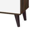 Amidon - TV Stand For TV's Up To 63", With 2 Storage Shelves & 1 Cabinet, Modern Entertainment Centre For TV In Living Room - White / Walnut - Image 2