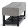 Saxon - Storage Ottoman Bench - Dove Gray - Image 4