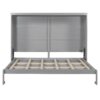 Queen Size Murphy Wall Bed Modern Design With LED Lights - Gray - Image 2