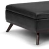 Owen - Square Coffee Table Storage Ottoman - Distressed Black - Image 5