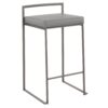 Fuji - Industrial Stackable Counter Stool (Set of 3) - Gray - Image 2