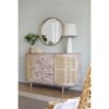 TV Console With Cane Doors - Multicolor - Image 3