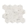 Hexagon Snow Mountain Polished Marble Tile For Wall And Floor Stone (Set of 12) - White / Natural - Image 6