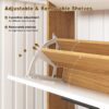 Freestanding Shoe Storage Cabinet With 3 Flip Drawers - White / Natural - Image 5