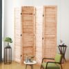 Panel Solid Wood, Folding Room Divider - Natural - Image 2