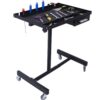 Adjustable Tear Down Work Table With Drawer For Garages, Repair Shops, And Diy, Portable, (4) 2.5" Swivel Casters, 220 Pound Capacity, Rubber Corners, Heavy Duty Steel - Black - Image 6