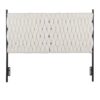 Braided Matisse - Queen Size Headboard - Black / Cream Sherpa - Image 4