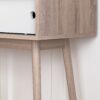 Rustic Entryway Console Table With Sliding White Doors And Wood Legs - Natural - Image 16