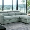 Zavala - Chenille Sectional Sofa With Sleeper & Storage - Light Green - Image 6