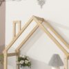 House-Shaped Wooden Writing Desk, Kids Study Table, Bookshelf & Toy Storage - Natural - Image 5