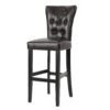 Bar Stools, Upholstered Barstools Armless (Set of 2) - Brown - Image 7