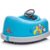 Bumper Car For Kids, 12V Dual Drive 1-6 Years Old Children's Electric Car With Pushrod Dinner Plate USB Bt Music Rocking Horse Mode Anti-Collision Bumper Ride On Car - Blue - Image 5